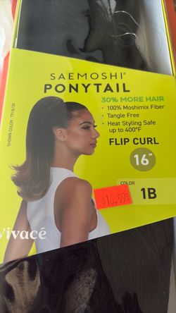 New black Ponytail with clips $17