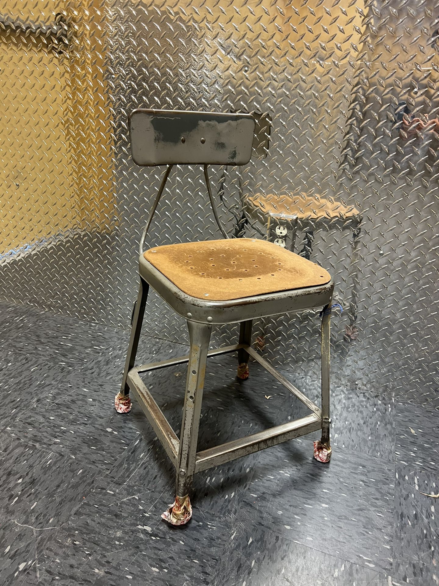 Vintage Industrial Metal Chair 