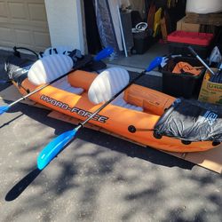 Complete 2-Person Inflatable Kayak Family Bundle – Ready to Paddle!