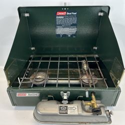 Coleman Dual Fuel 424 Camp Stove Green – USA Made – Dual Burner – Tested