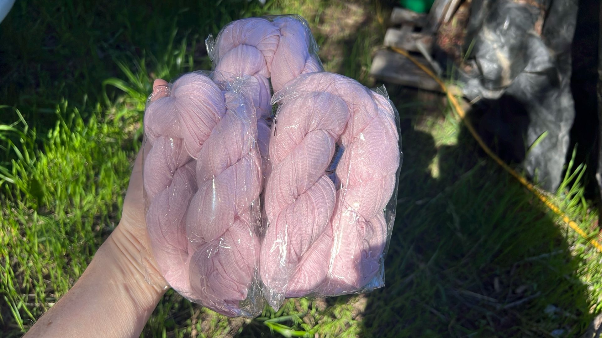 3 Pieces Of Light Lilac light Pink Cheesecloth Table Runners, 6ft Each 