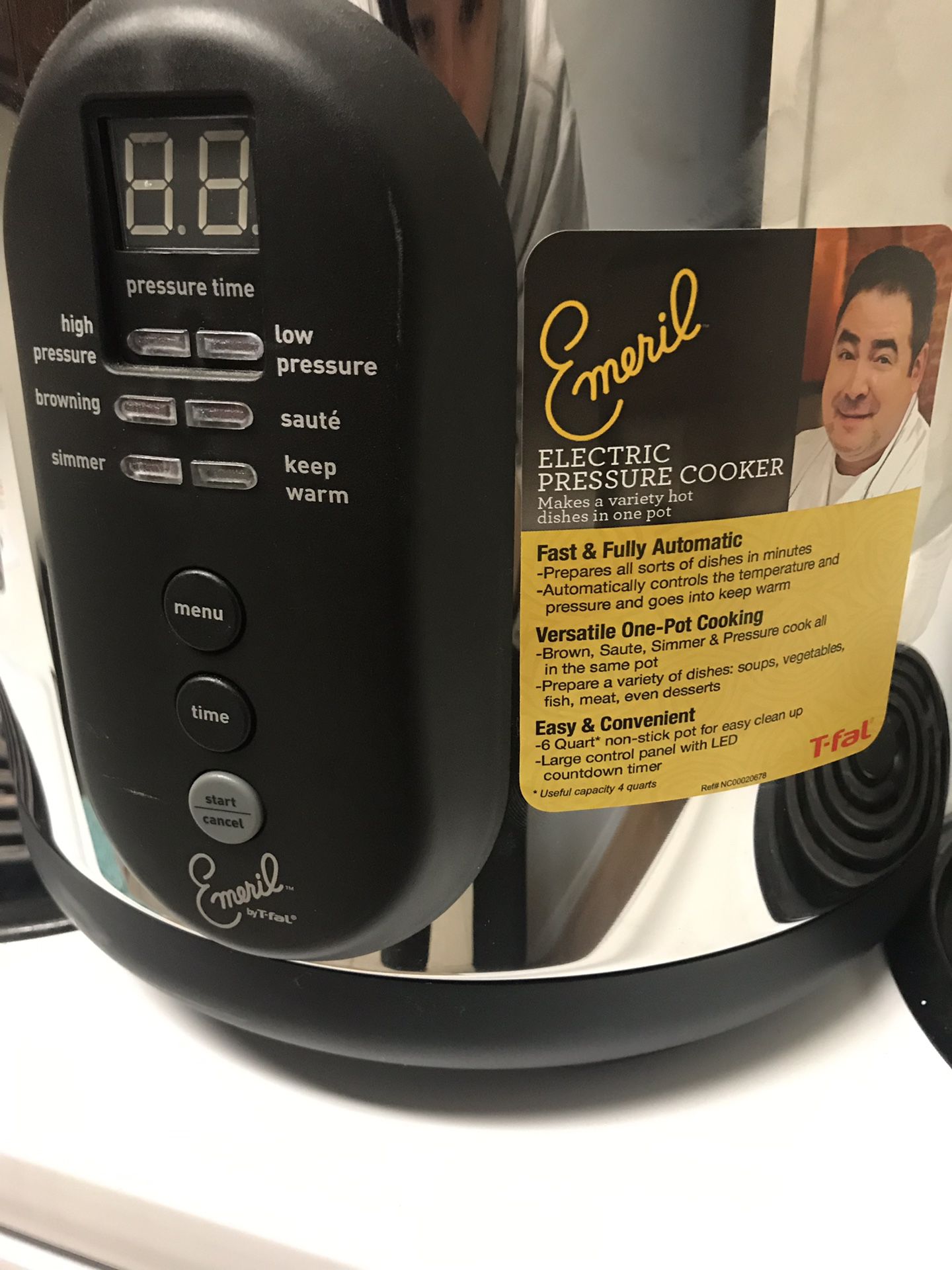 Emeril by T-Fal 6 qt. Digital Stainless Steel Pressure Cooker