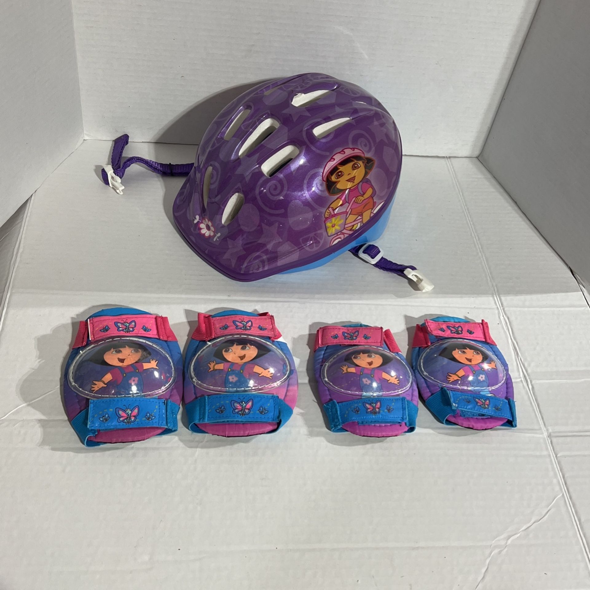 Dora Safety Helmet And Knee- elbow Pads
