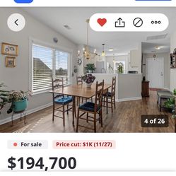 Antique Dining Table With Four Chairs Which Are Entirely In Tact