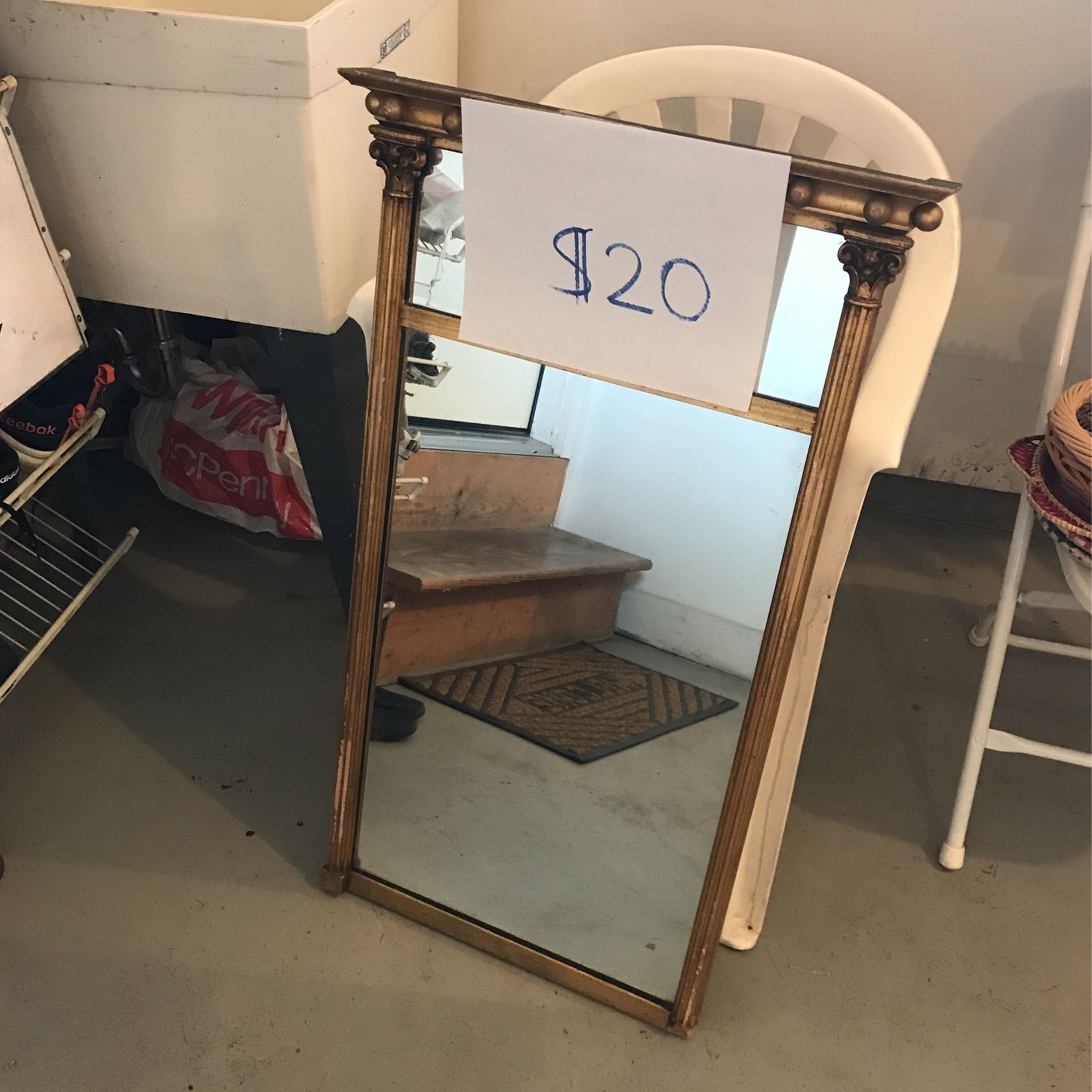 Large Mirror With Golden Frame