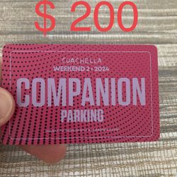 Companion PARKING Coachella Festival Weekend 2