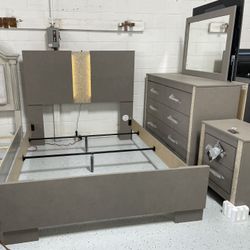 New Bedroom Set,Bed Frame,Dresser And Mirror,Nightstand 🚚We Can Deliver🚚