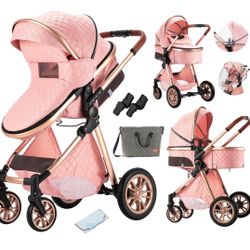 New Pink Baby Stroller 