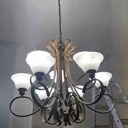 7 Lights Bronze Chandelier 