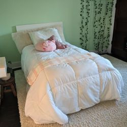 IKEA Malm Twin Bed W Lucroy Base & 2 Drawers