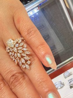 14KT 4.62Ctw Lab Grown Diamond Cocktail Ring
