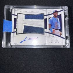 2023 National Treasures Junior Caminero RPA RC Rookie Jumbo Patch AUTO /99 
