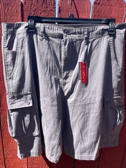 Beverly Hills Polo Club Gray Modern Stretch Cargo Shorts