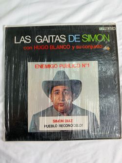 Simon Diaz Hugo Blanco Las Gaitas De Simon Vinyl LP 1975 Palacio LPS 66345 Gaita