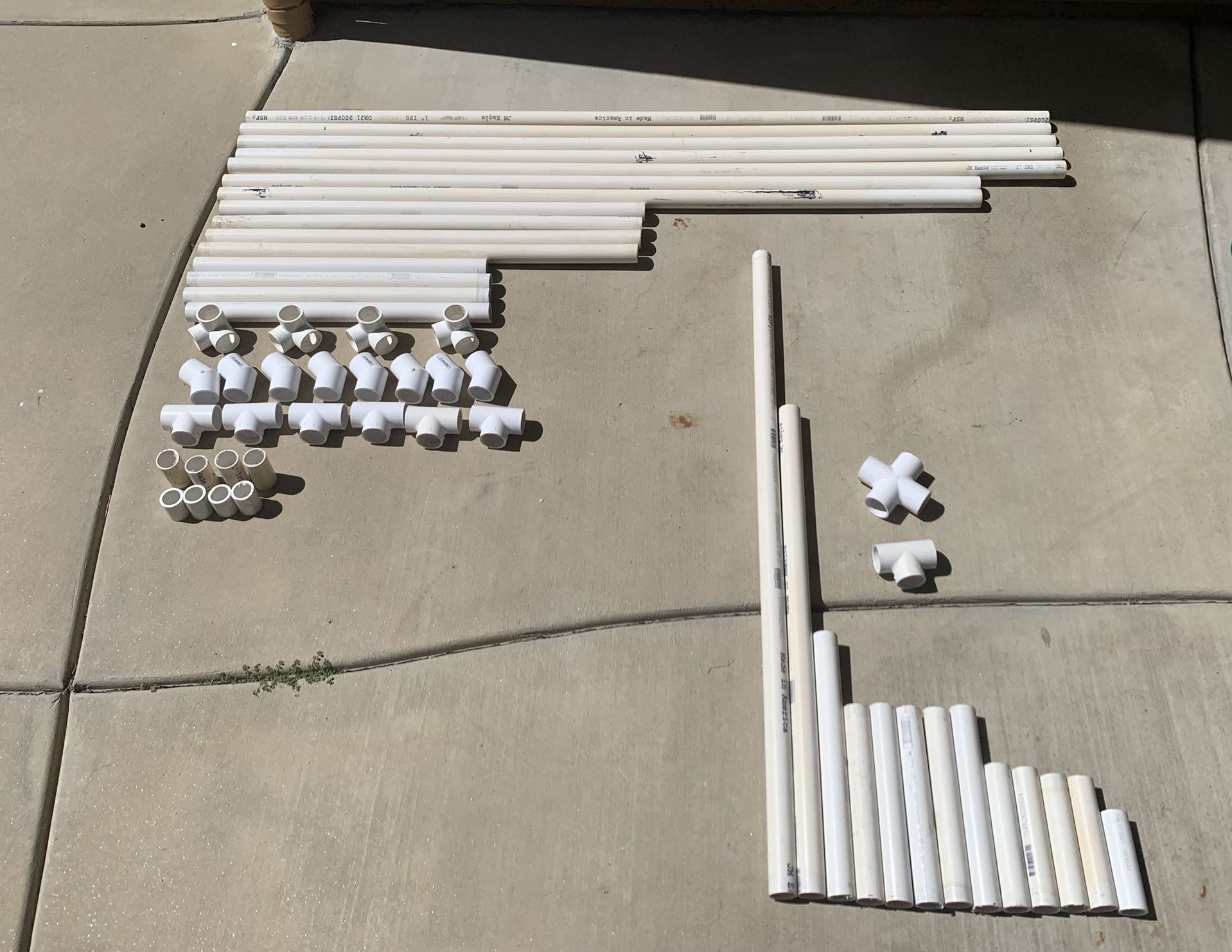 Collection Of 1” PVC Parts