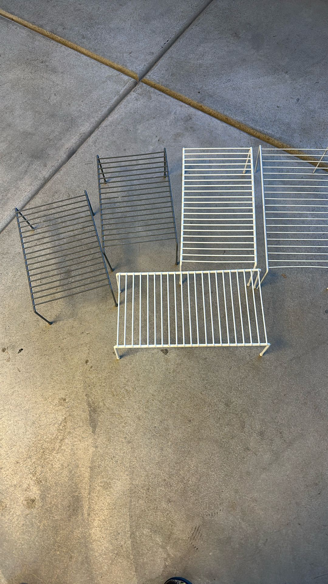 Plastic Cabinet Storage Shelf Racks (5)