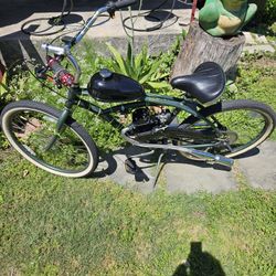 Gas Motor Bicycle With Cart