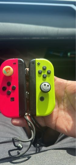 Pink and Yellow Nintendo Switch Joy Cons