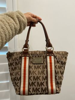 Michael Kors Logo Canvas Tote Bag