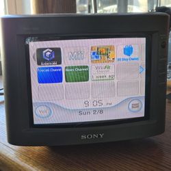 Sony Trinitron Color-TV 8 Portable Model KV-8AD11 Tested and Working W/ Remote 