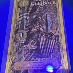 Limited edition UV goldbacks