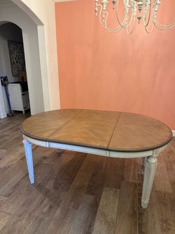 Oval Dining Table with Leaf Extension