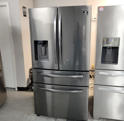 Samsung 4‑Door French Door Fridge – Stainless, Water & Ice
