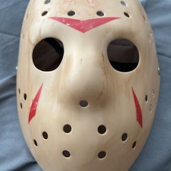 Spirit Halloween Sewn Hockey Jersey #31 Kids Large With Mask Jason Friday 13 Costume 