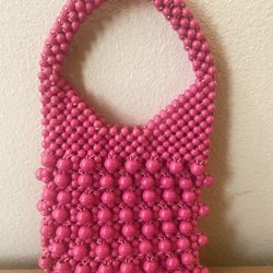 Hot Pink Beaded Bag Circa1960's