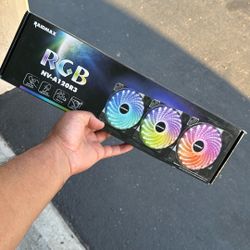 Raidmax RGB Case Fans – 120mm 3-Pack w/ Remote Control (NEW)