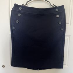 Loft Navy Blue Pencil Skirt