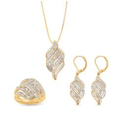 Necklace Earrings And Ring Combo Size 9