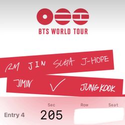 BTS World tour Ticket
