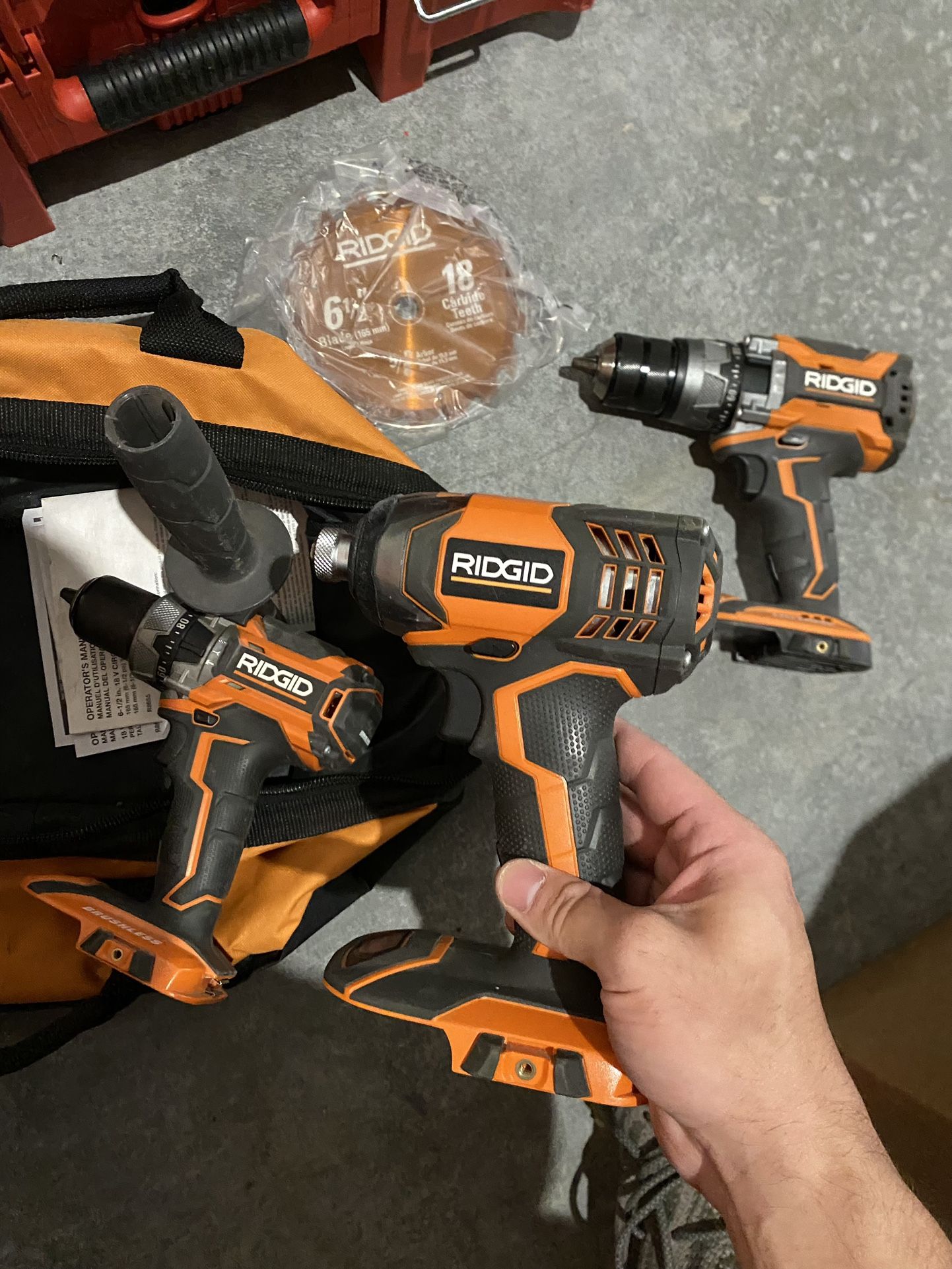 Ridgid impact, Hammer Drills, Batteries - Lot