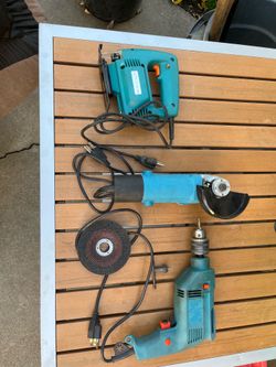 Power Tools- Jig Saw, Grinder, And Drill