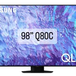 SAMSUNG 98-Inch Class QLED 4K Q80C Series Quantum HDR+, Dolby Atmos Object Tracking Sound Lite, Direct Full Array, Q-Symphony 3.0, Gaming Hub, Smart T