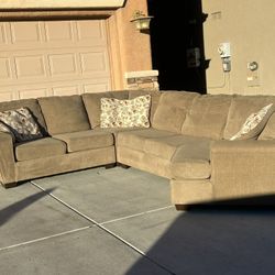 Four Piece  Sectional W/ Decor Pillows