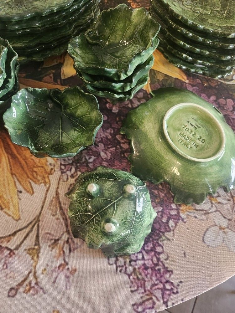 Leaf  Italian  Hand Painted  Sets