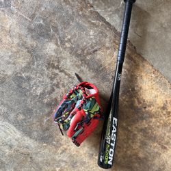 Kids TBall Bat And Glove 