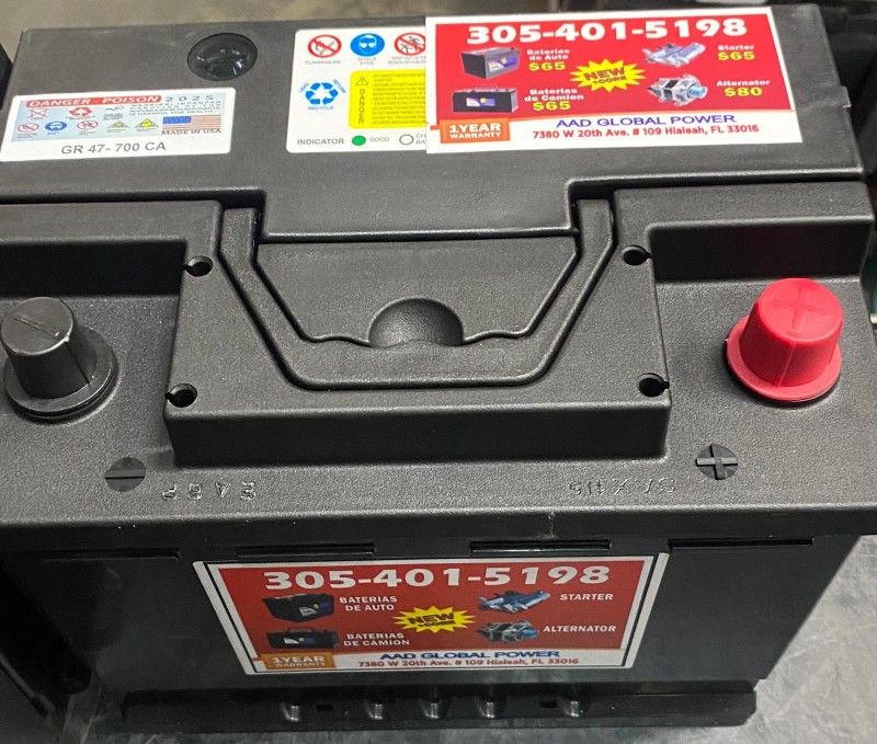 New car battery, 1-year warranty