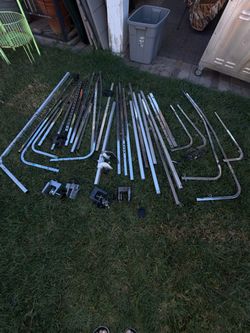 Dog grooming table frames and arms – parts lot from pet shop, no tops