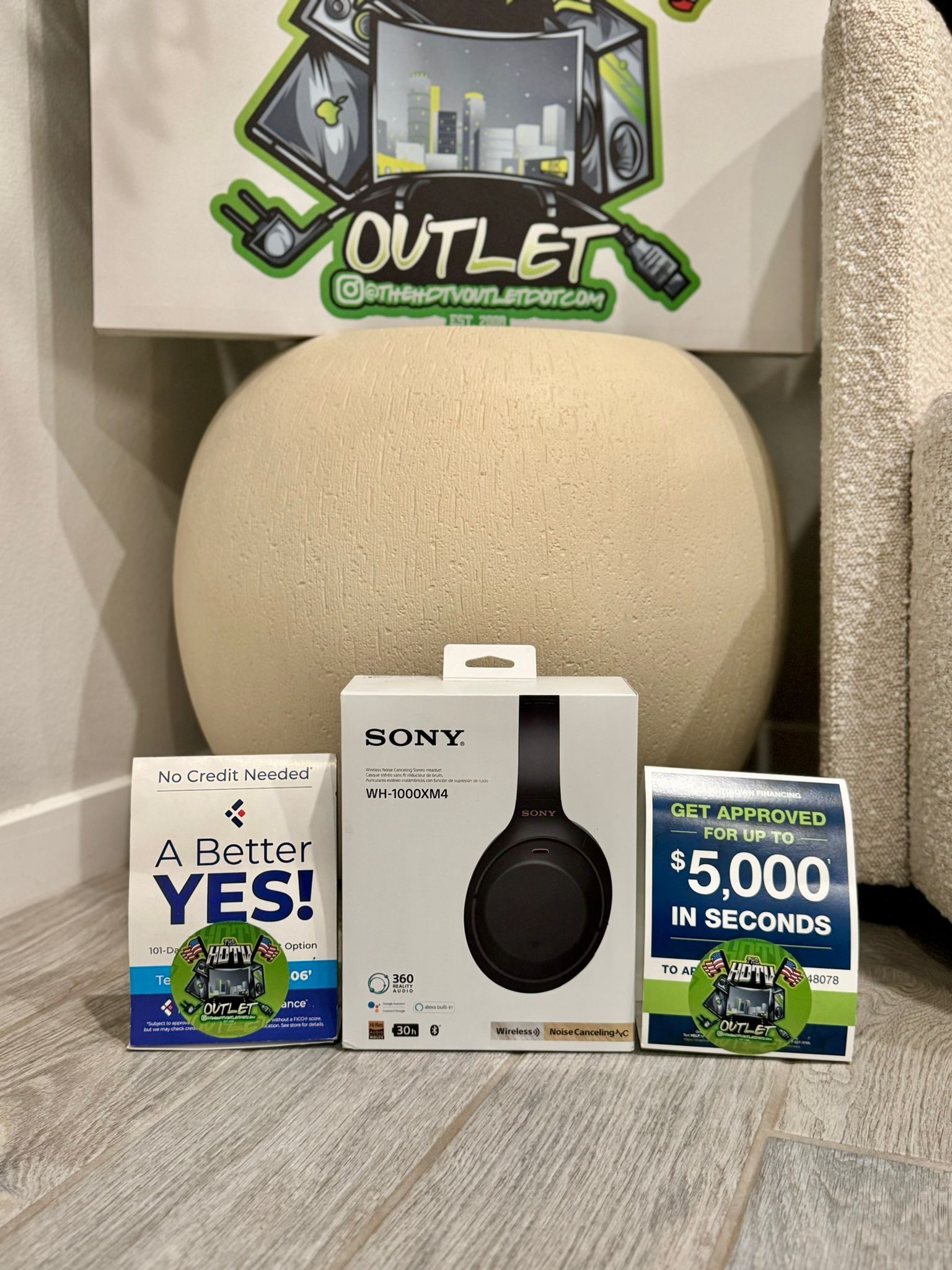Sony XM4 headphones wireless floor model display