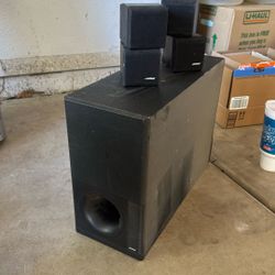 Bose Speakers. Bass And Two Satellite. 