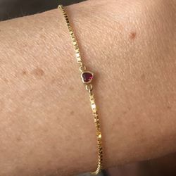 Love Weld 14K Gold Heart hhBracelet