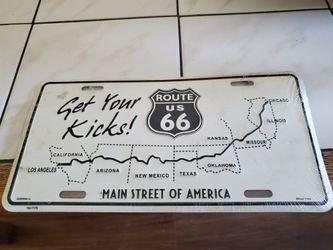Route 66 License Plate