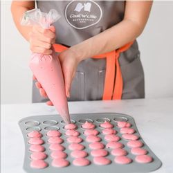 Silicone Macaron Baking Mat - Thick Non-Stick Surface - Oven Microwave Dishwasher Freezer Safe - Reusable Sheet for Making Macarons, Meringues