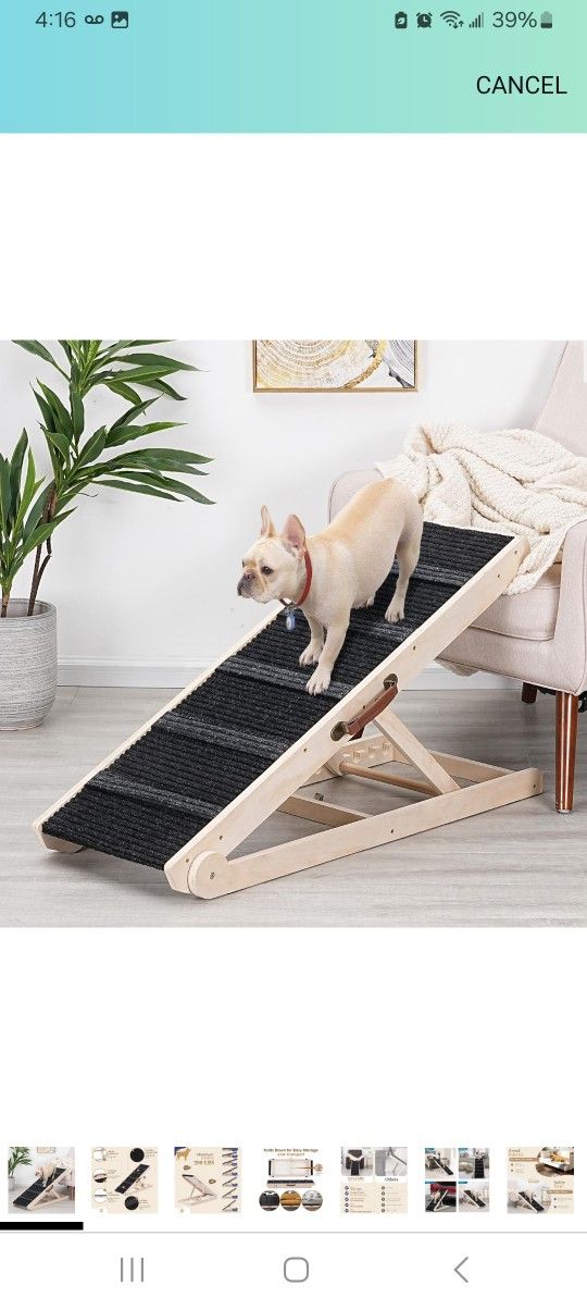 Adjustable Wooden Pet Ramp $55