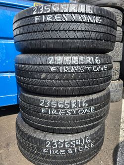 4 USED TIRES 235/65R16 Cargo FIRESTONE TRANSFORCE CV All 4 Installed $300