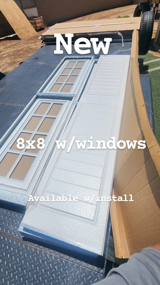 8x8 Garage Door! Puerta De Garage! Installada