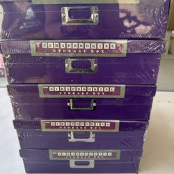 Scrapbook Storage Boxes Lot of 5 Brand New
